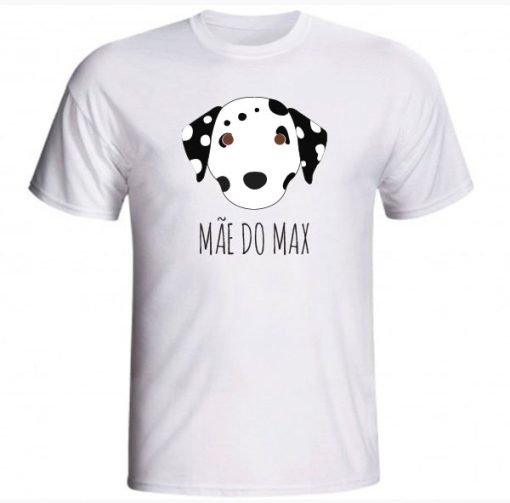 Camiseta Adulto com a raça do cachorro e nome personalizado